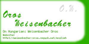 oros weisenbacher business card